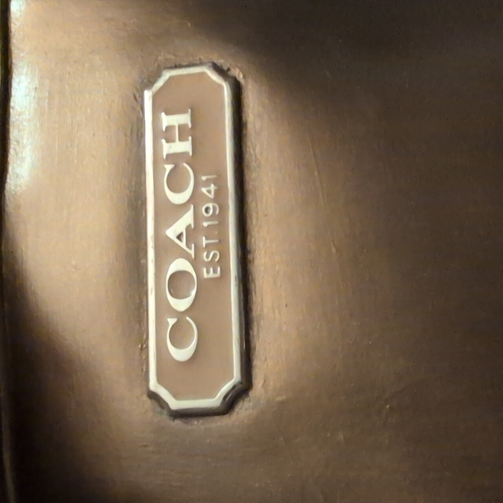 Coach Metallic Bronze Gold Accents Tote Bag In Great Shape - Picture 15 of 16